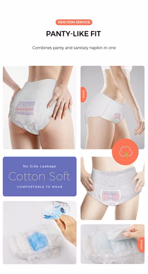 Bragas menstruales disponibles del OEM de la ropa interior de señora Factory de Macrocare